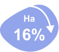 на 16%